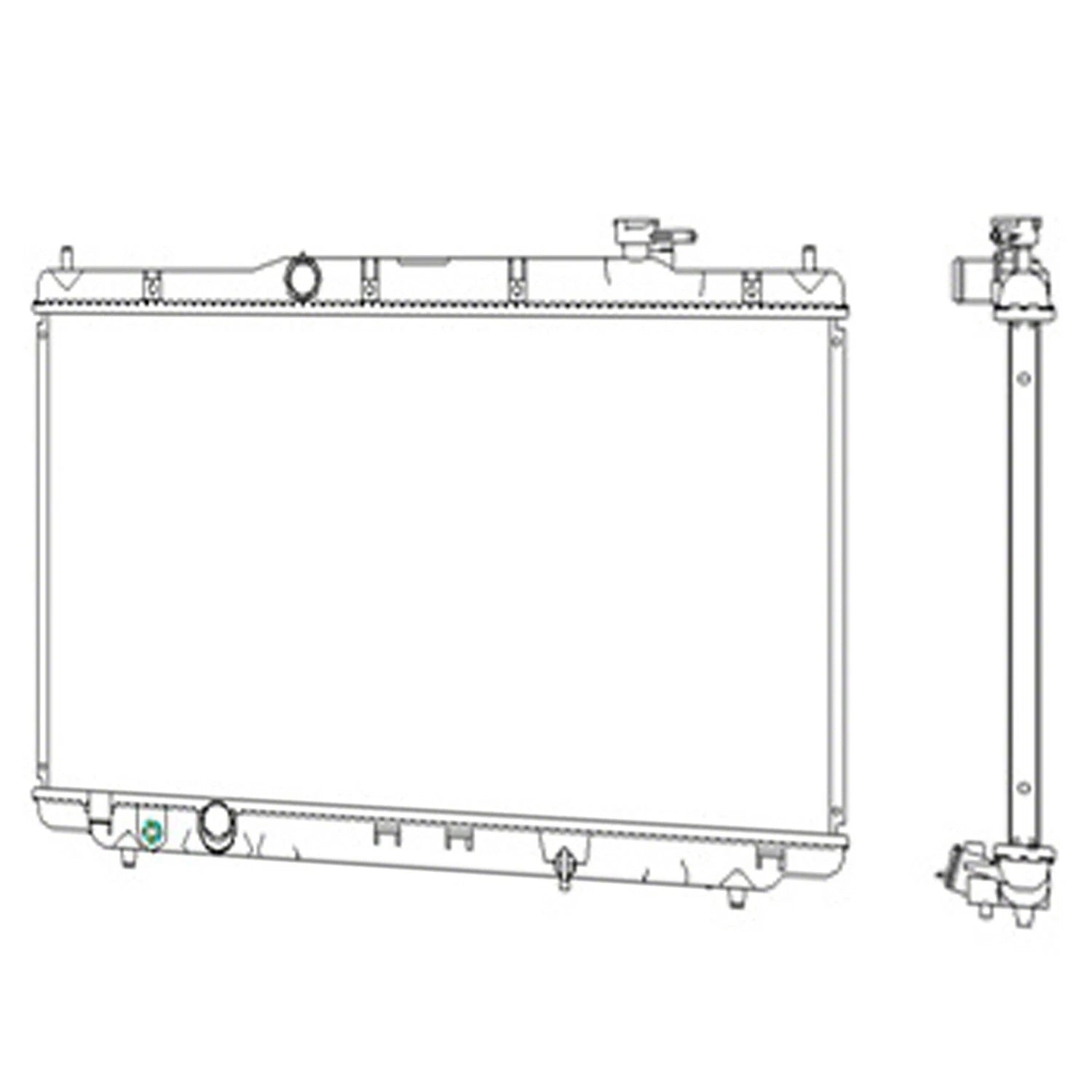 Replacement Plastic Radiator for Acura TLX (2015–2019)