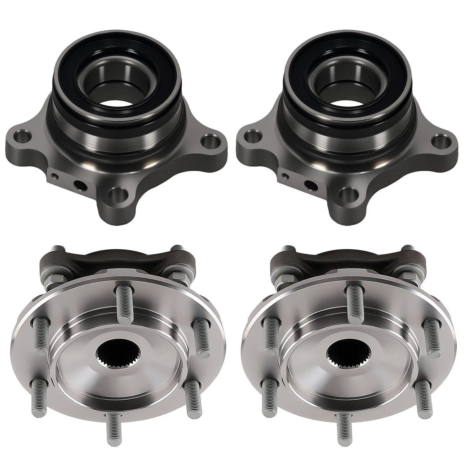 Set of 2 Wheel Hub Bearings for Lexus GX470 (2003–2009) Front Rear Assembly