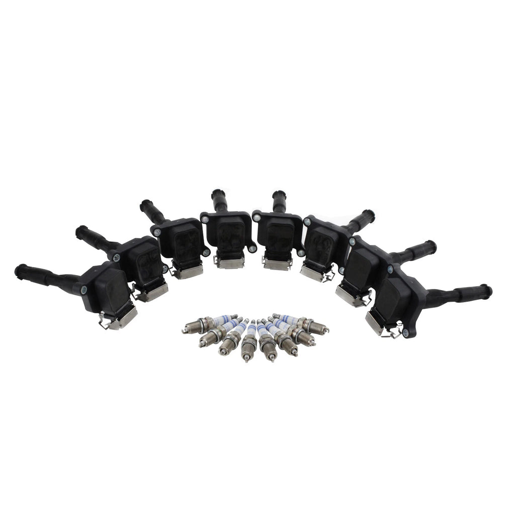 Set of 8 Ignition Coils & 8 Double Platinum Spark Plugs for BMW V8 N62 (2001–2010)