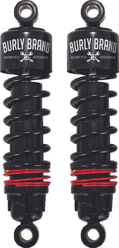 Set of 2 Burly XL Slammer Shocks Black for Harley Davidson XL (2016–2017)