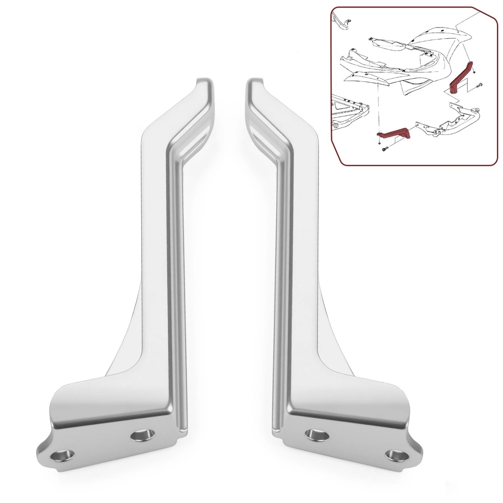 Rear Fender Brackets for Kawasaki KFX450R (2008–2014) L+R