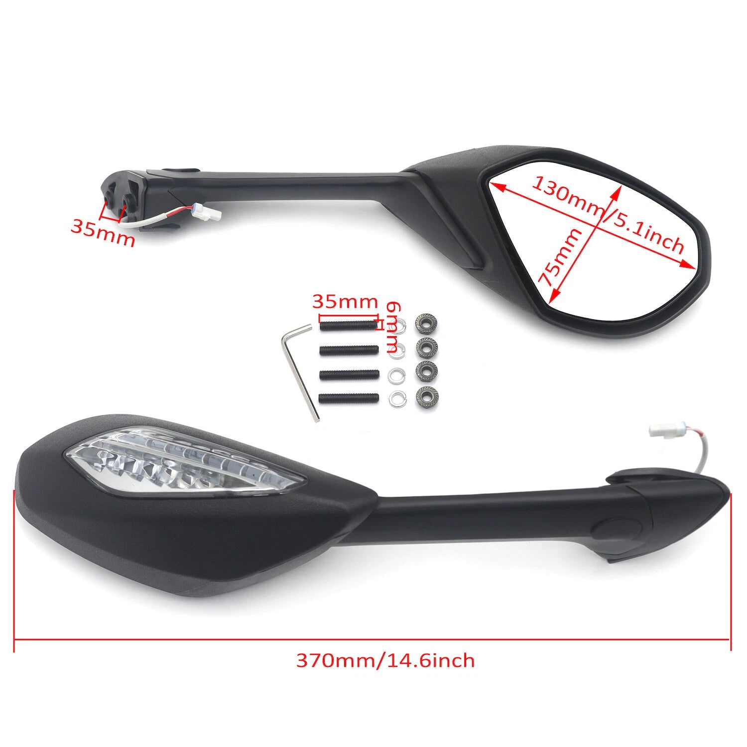 LED Turn Signal Rear View Mirror for Ducati Superbike 899 Panigale (2014–2015)