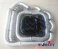 600x300x76mm Front Mount Intercooler + 3" Aluminum Piping + Hose for Car Model