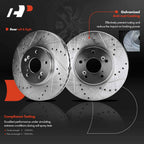 Front Drilled Rotors & Ceramic Brake Pads for Honda Accord (2003–2011)