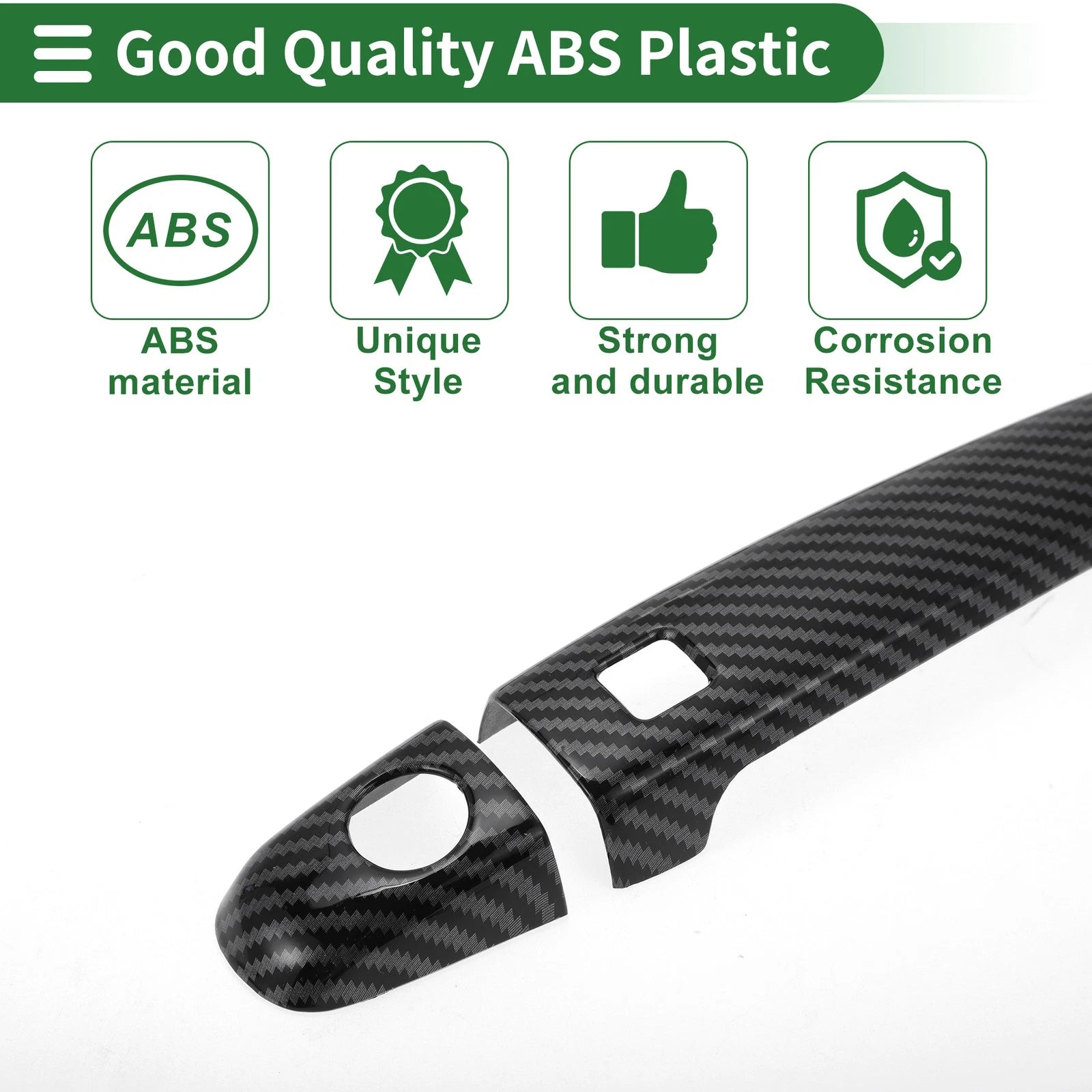 Carbon Fiber Door Handle Cover Trim for Toyota Highlander (2008–2013)