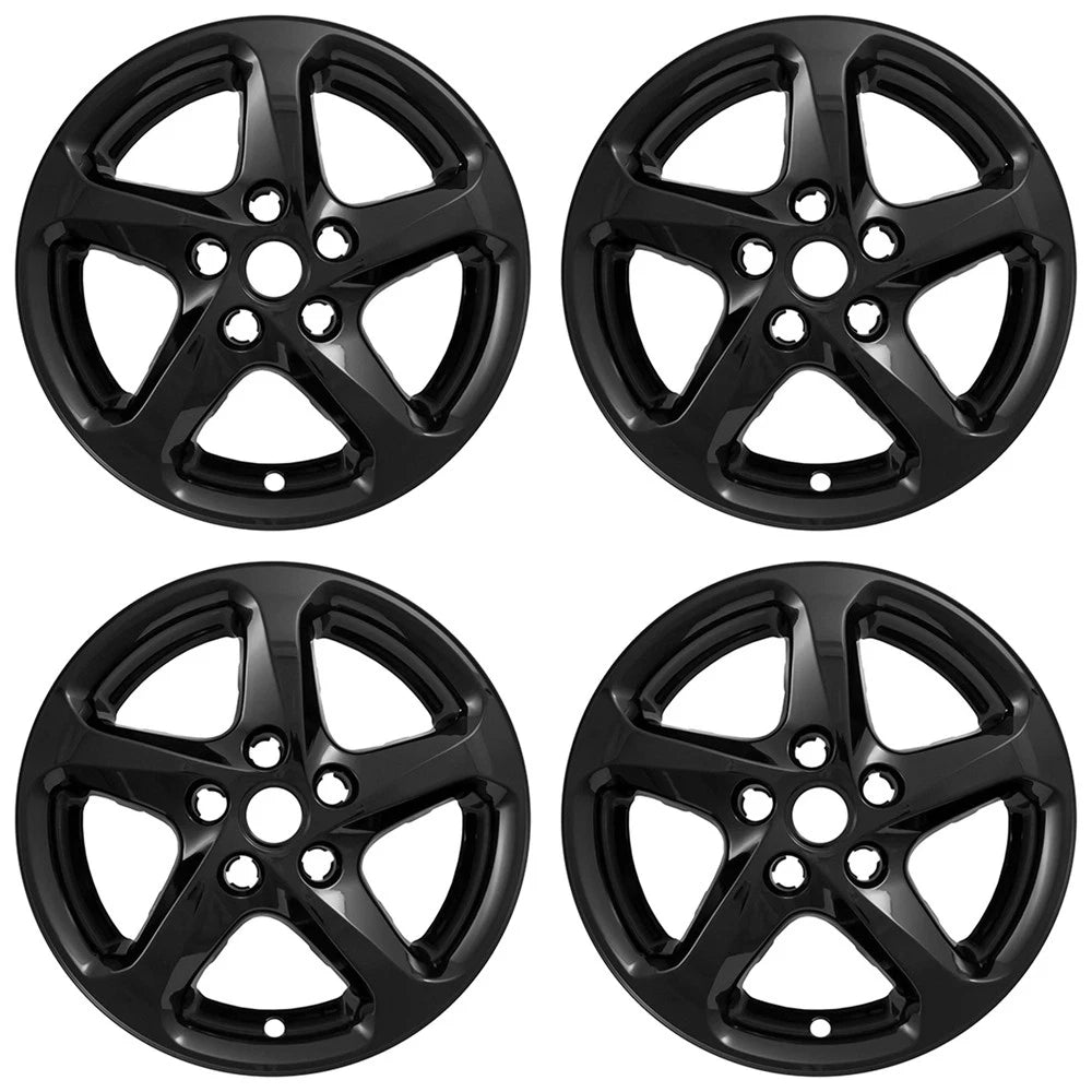 4 Black 16" Wheel Skins Hub Caps Alloy Rim Covers for 2016-2018 Chevy Malibu LS