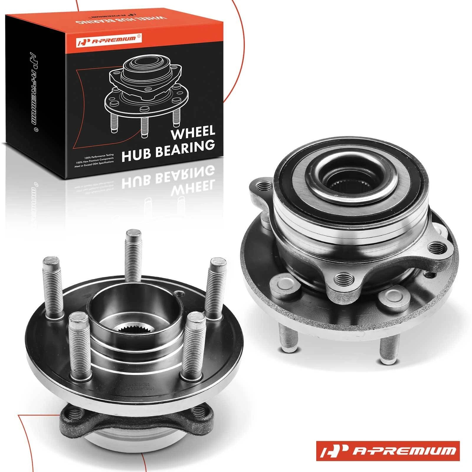 2X Front Wheel Hub & Bearing Assembly for Ford Taurus (2013–2019)