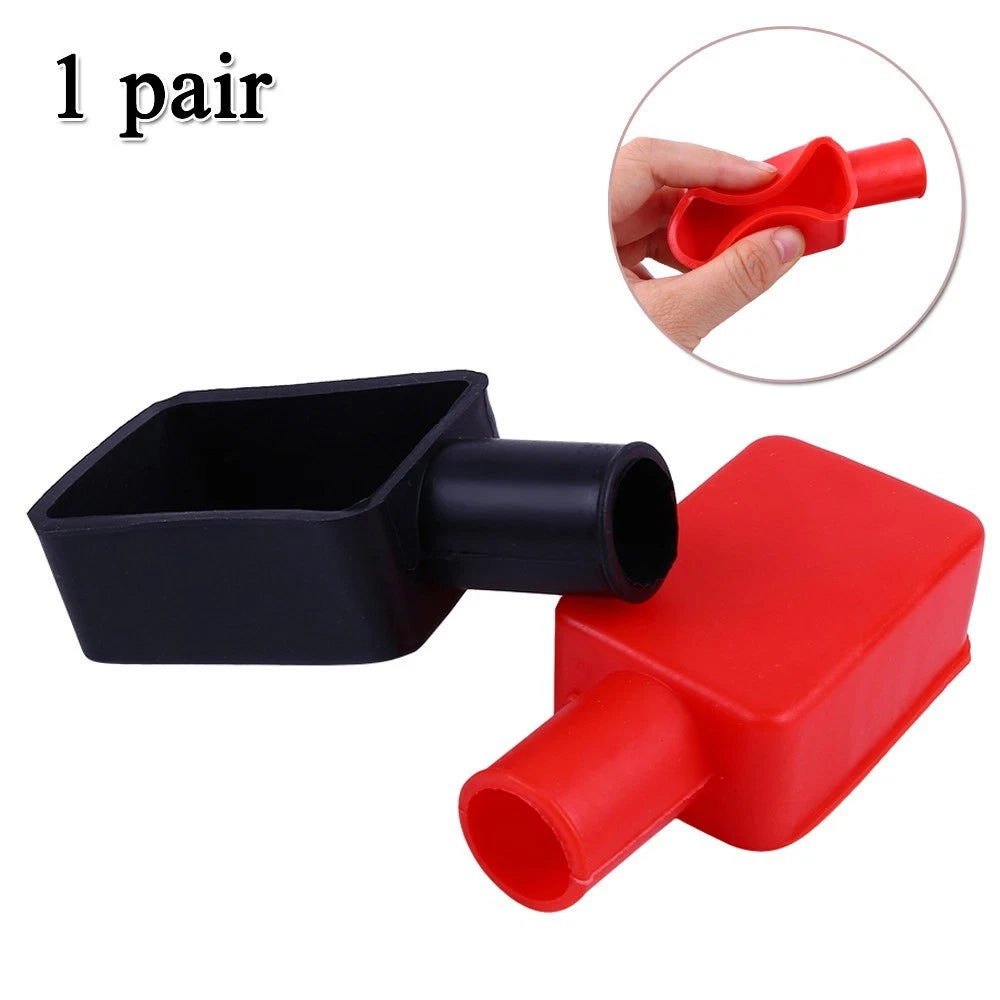 2X Rubber Battery Terminal Cover for Protection