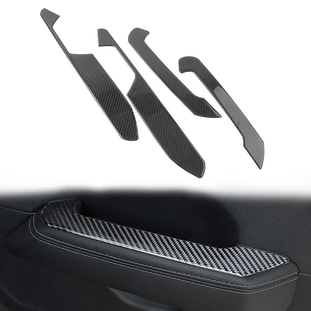 Set of 4 Black Interior Door Armrest Panel Covers for Jeep Wrangler JL (2018–2022)