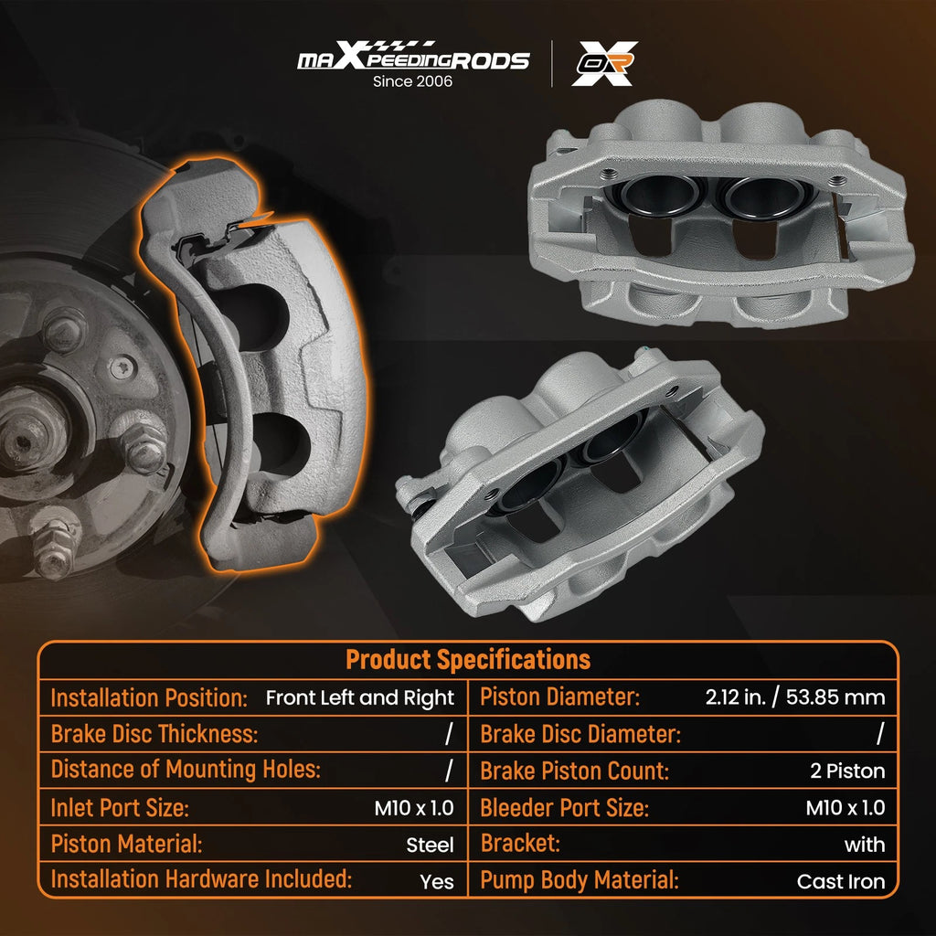 Front Disc Brake Caliper Set for Dodge Ram 1500 (2009–2010) 18-B5054 18-B5055
