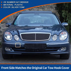 Front Car Bumper Tow Hook Cover for Mercedes-Benz (2003-2012) Silver Tone