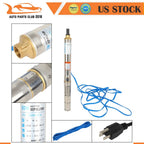 10m Flat Blue Cable for Deep Well Pump Submersible 370W 110V/60Hz