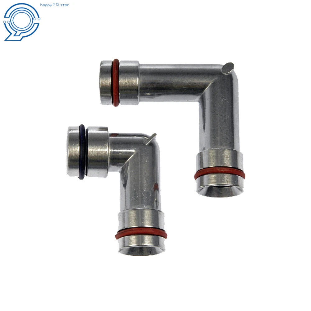 Set of 2 Aluminum Heater Hose Elbows for Chevy Pontiac Buick