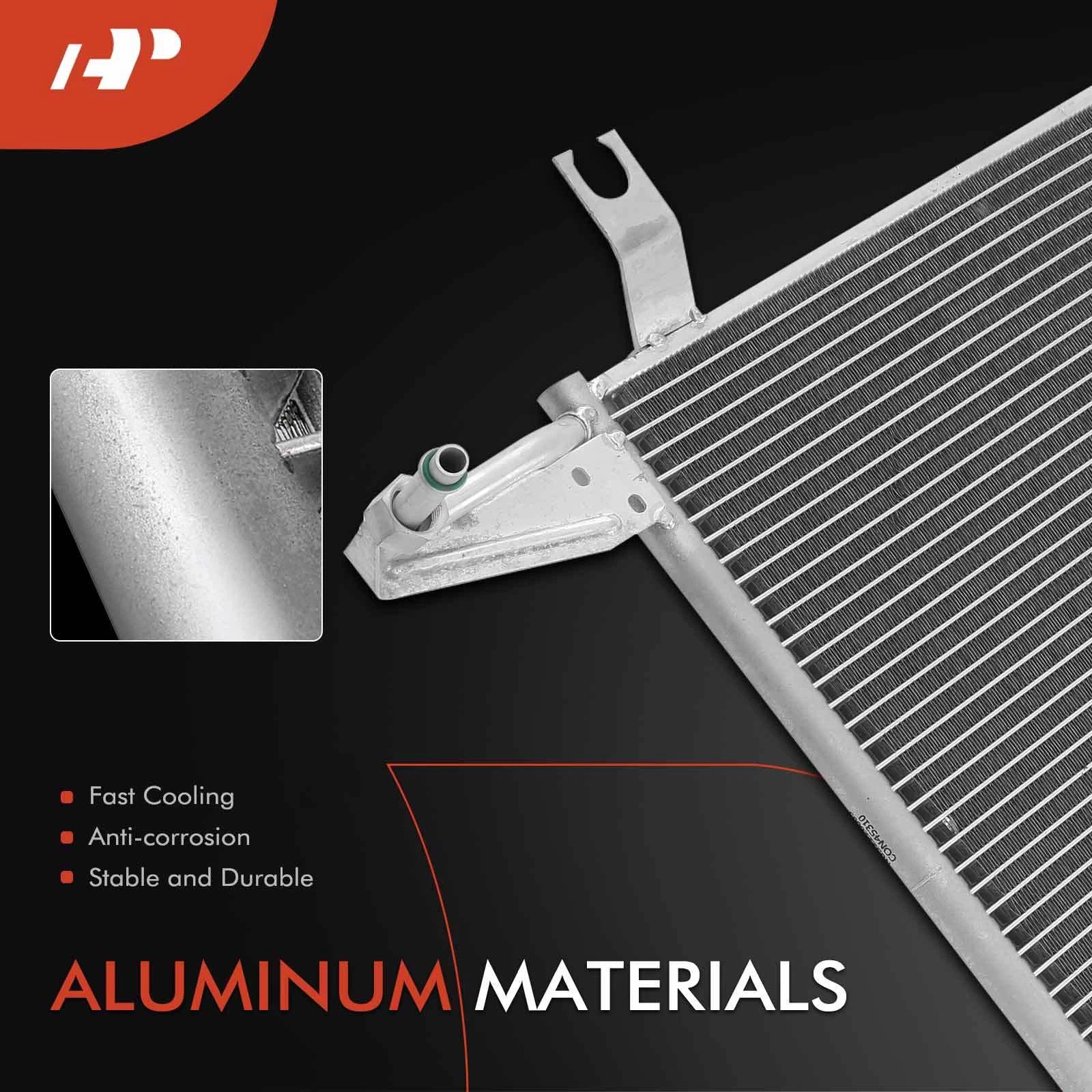 A/C Condenser with Bracket for Ford F-150 F-250 F-350 Bronco (1994–1997)