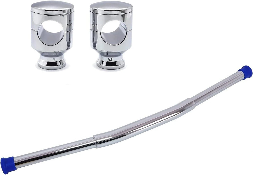 Chrome 2" Rise Handlebar Drag Bar w/ Riser for Harley Dyna Lowrider
