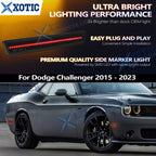 Front Rear LED Side Marker Light for 2015-2023 Dodge Challenger (Smoked)