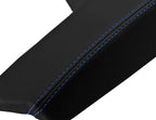 Leather Console Lid Armrest Cover for Buick Regal (2011–2017) Black Blue Stitch