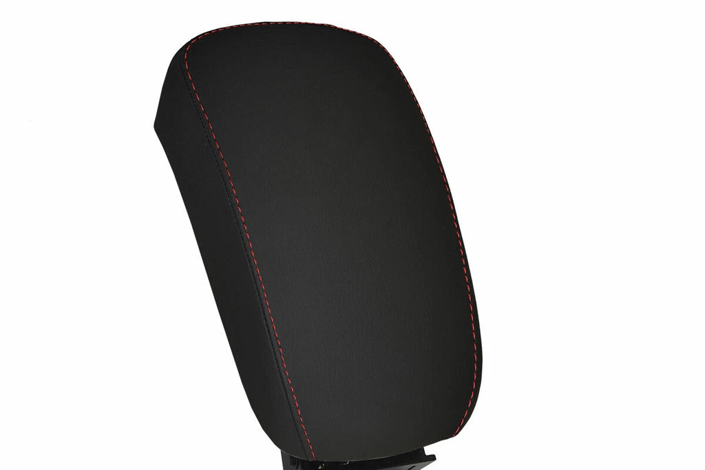 Center Console Lid Armrest Cover for Kia Sportage (2005–2010) Red Stitch