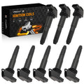 8x Ignition Coils for Porsche Cayenne V8 (2003–2006) 94860210405 Black
