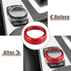 Multimedia Knob Cover Ring for BMW 1 2 3 4 5 6 7 Series X3 X4 X5 X6 (F01 F02) Red