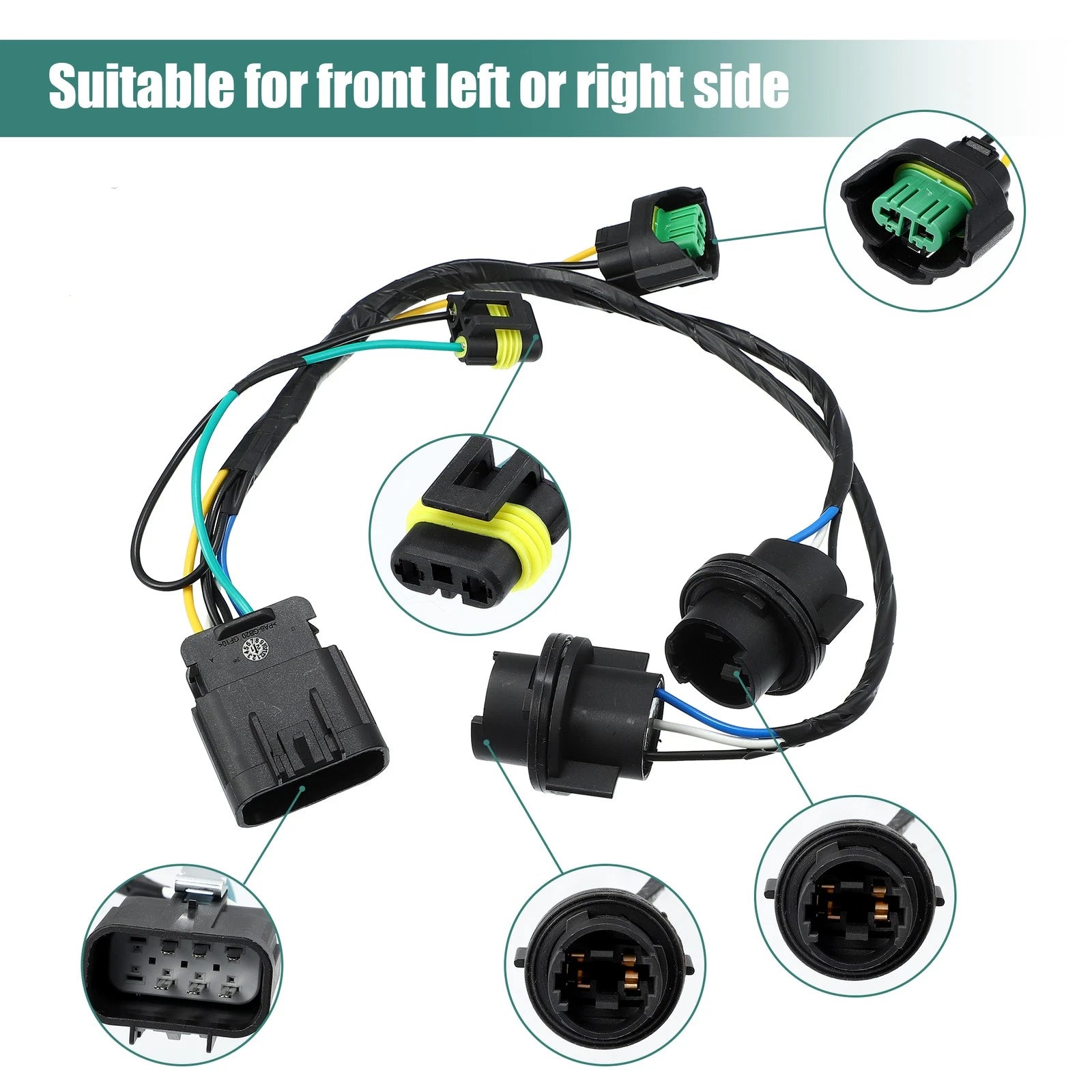 2X Headlight Wiring Harness for Chevrolet Silverado GMC 2007–2013 25962806