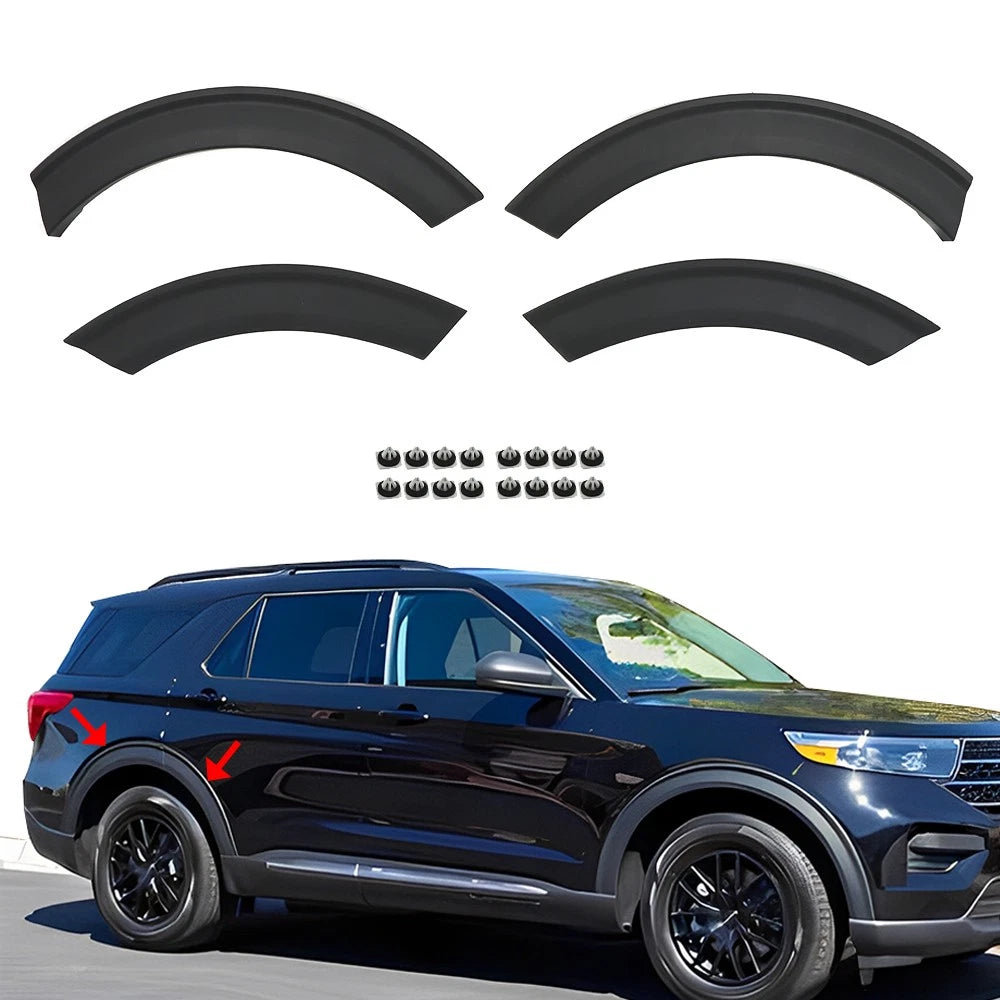 Fender Flares for Ford Explorer (2020–2022) - Black Wheelhouse Molding