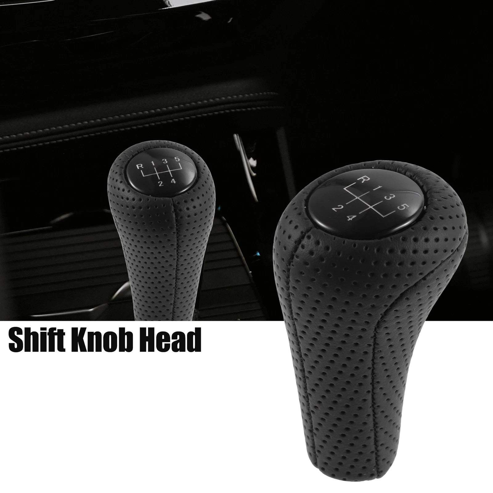 5 Speed Manual Gear Shift Knob for BMW (1 Pcs) Faux Leather Black