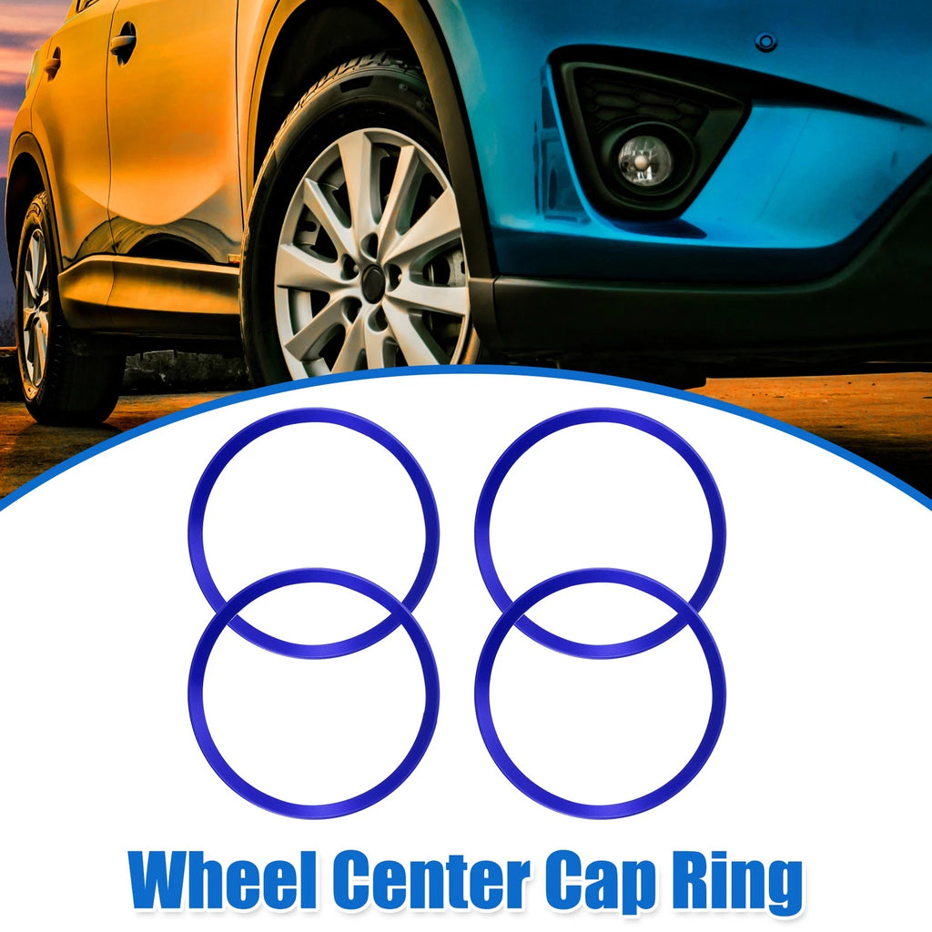 Set of 4 Wheel Rim Center Cap Hub Rings for Mazda 3 CX-30  Blue