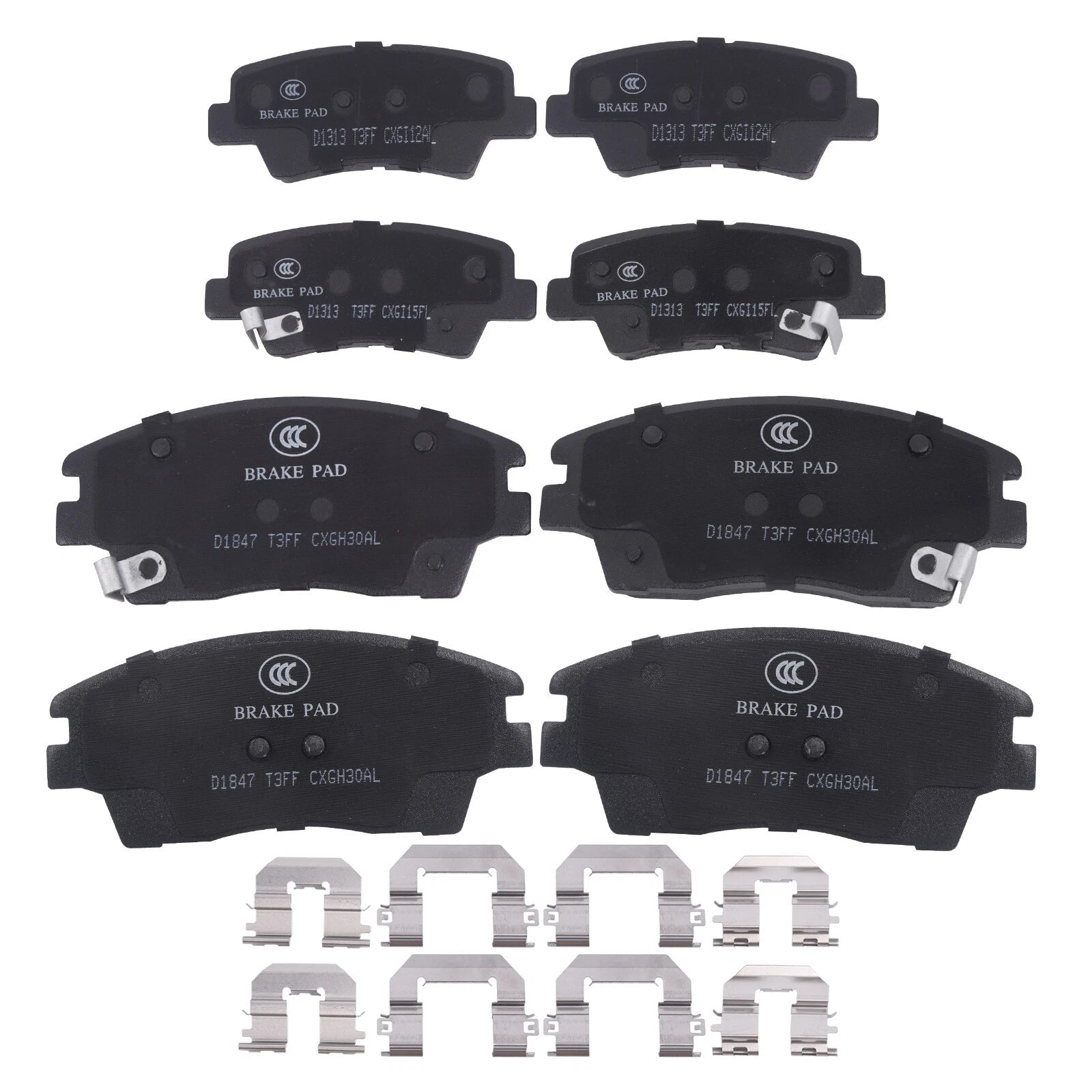 Set of 4 Ceramic Brake Pads for Hyundai Tucson Kia Sportage (2016–2021)