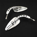 Chrome Skull Side Mirrors for Harley Softail (2018–2023)
