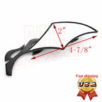 Black Rear View Mirrors for Harley Cruiser Bobber Chopper Dyna (8-10MM)