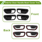 Interior Door Handle Bowl Cover Trim for Honda HR-V (2023–2025) Carbon Fiber Black