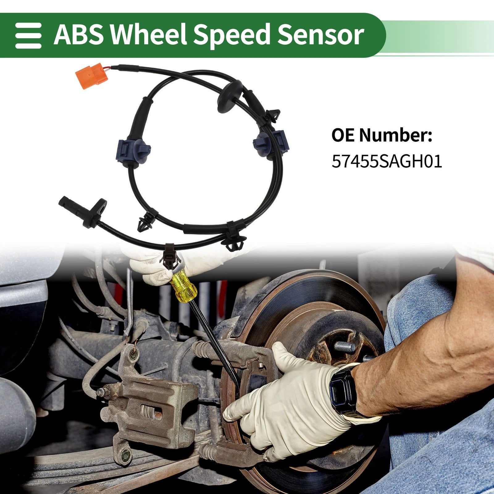 ABS Wheel Speed Sensor for Honda City GD6 (2007–2008) - 57455SAGH01