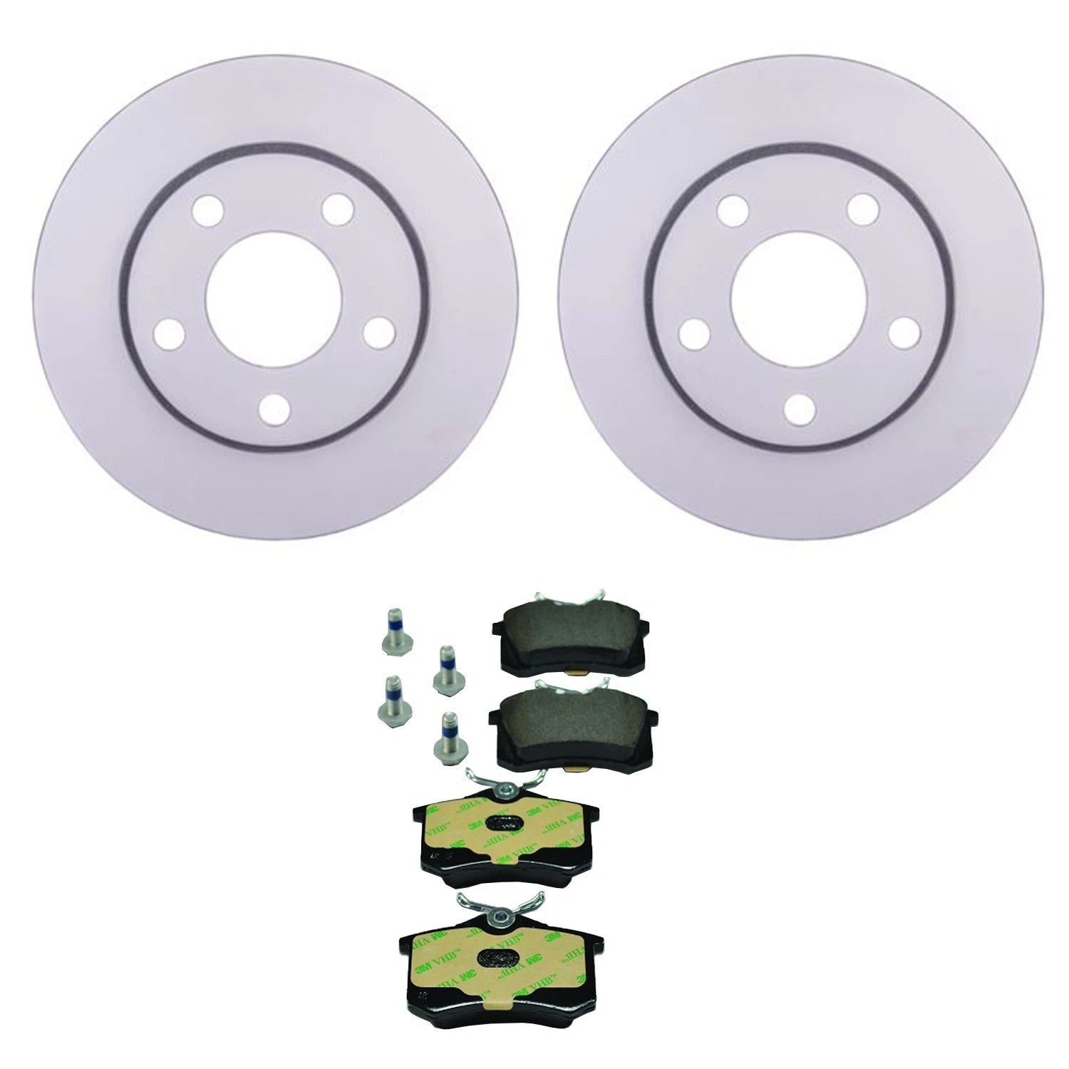 Hella Rear Rotors & Low-Met Disc Brake Pad Kit for Audi S4 (2000–2002)