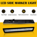 2X Smoked LED Rear Bumper Lamp Side Marker for Dodge Challenger (2015–2022)