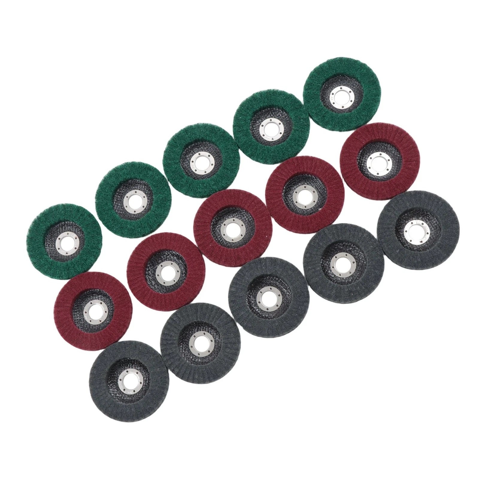 Set of 15 Flap Wheels 180# 320# 600# for 4.5 Inch Discs