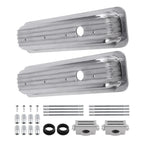 2X Fabricated Aluminum Valve Covers for SBC Small Block Chevy