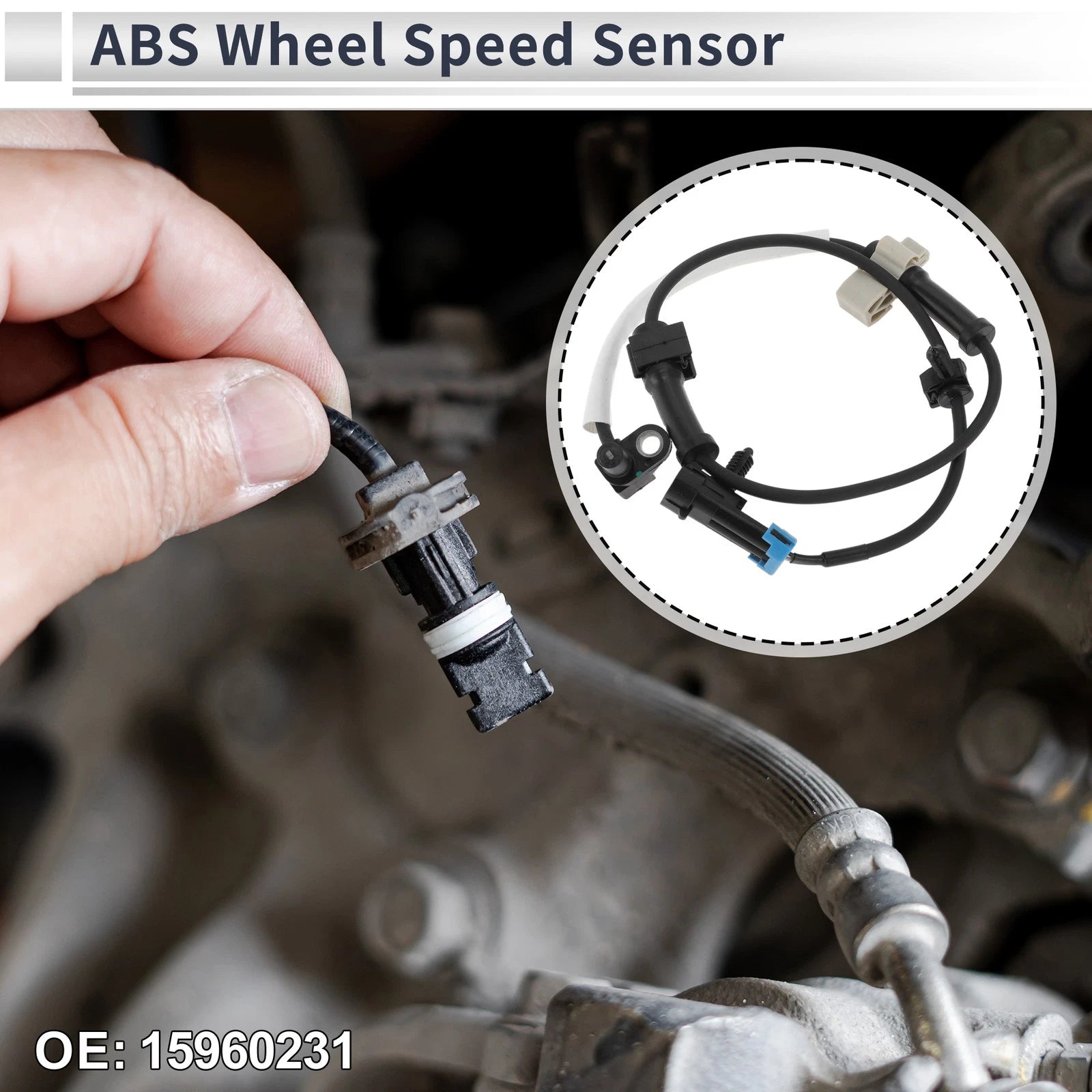 ABS Wheel Speed Sensor for Chevrolet C3500 (1995–1996) 1 Pc Front Left/Right