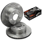 Front Drilled Slotted Disc Rotor + Brake Pads for Wrangler TJ (1996 - 1999)