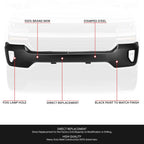 Front Bumper Face Bar for Chevy Silverado 1500 LD (2016–2019) w/ Fog Light Holes
