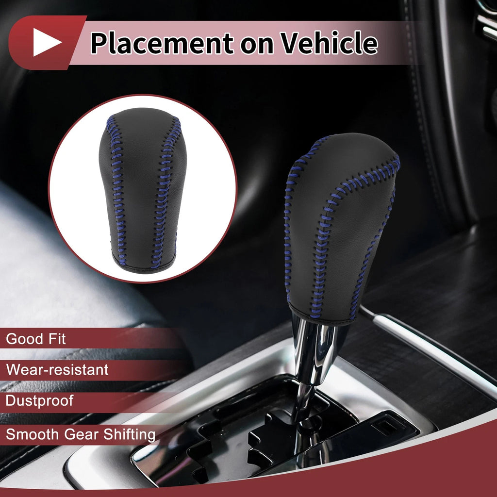 1Pc Gear Shift Knob Cover for Honda Inspire (2023) Blue Faux Leather
