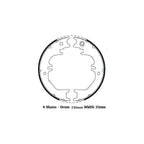 Hand Park Brake Shoes + Springs for Lexus LX470 UZJ100 2UZ-FE 1998 to 2007