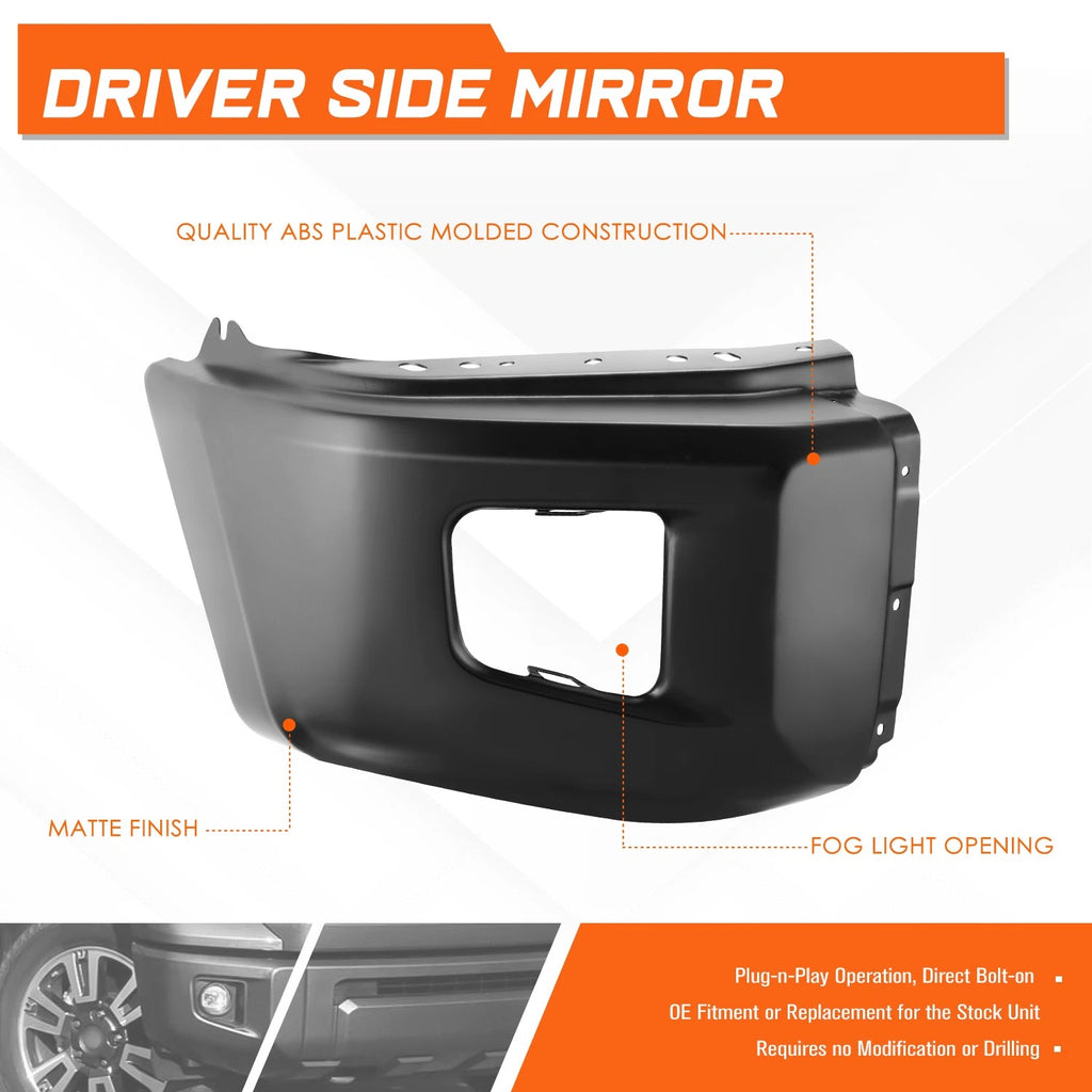 Front Right Bumper End Cap for Toyota Tundra (2014–2021) Matte Black