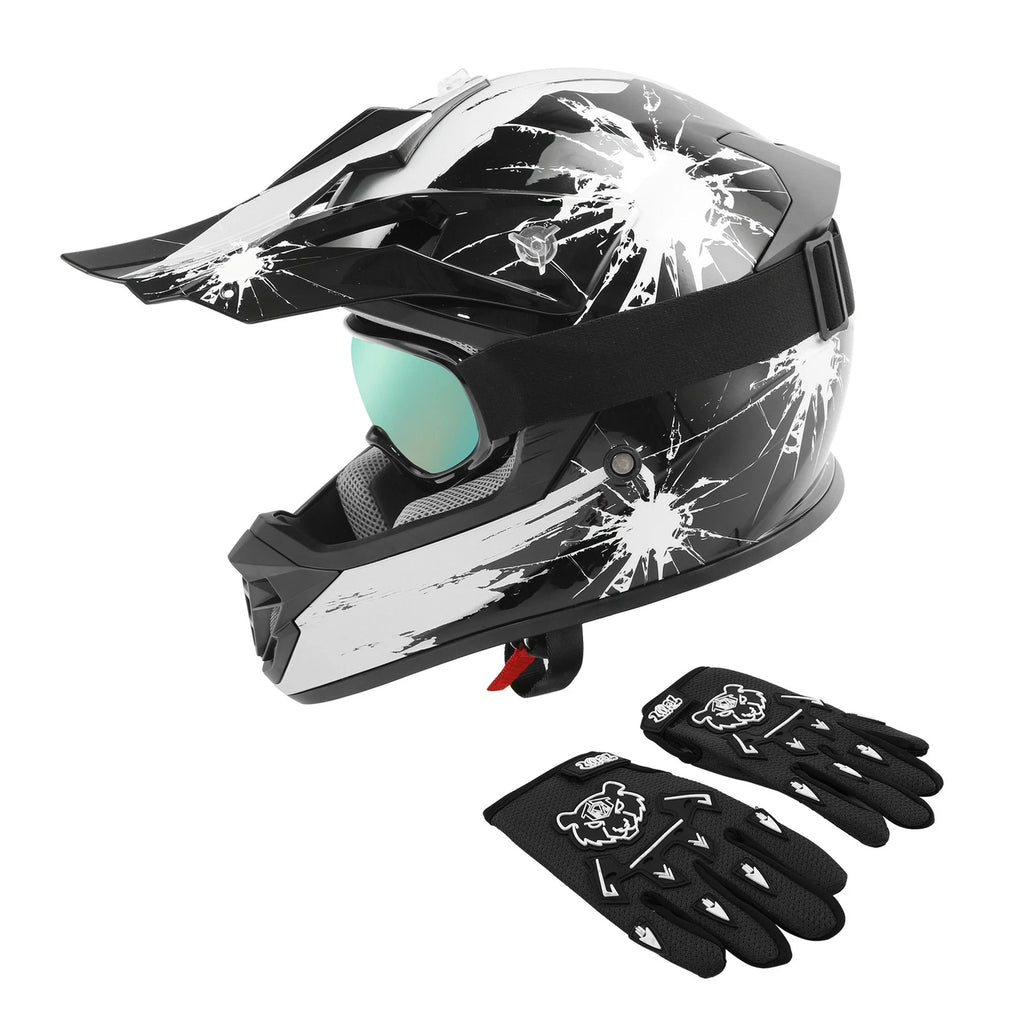 Youth ATV Helmet for Kids Motocross Full Face Off Road (DOT Approved)