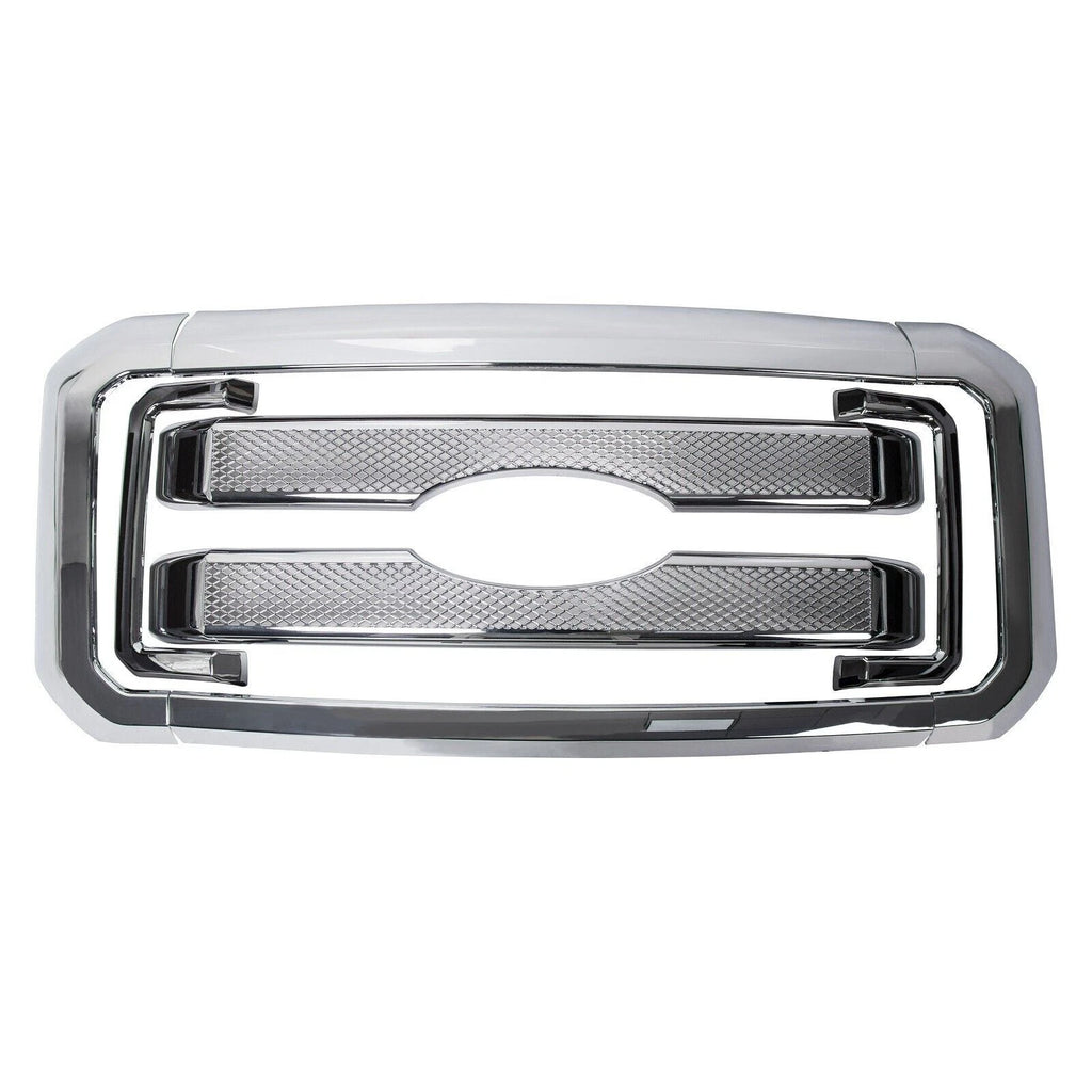 Chrome Grille Overlay Cover for Ford F250 F350 Super Duty (2011–2016)