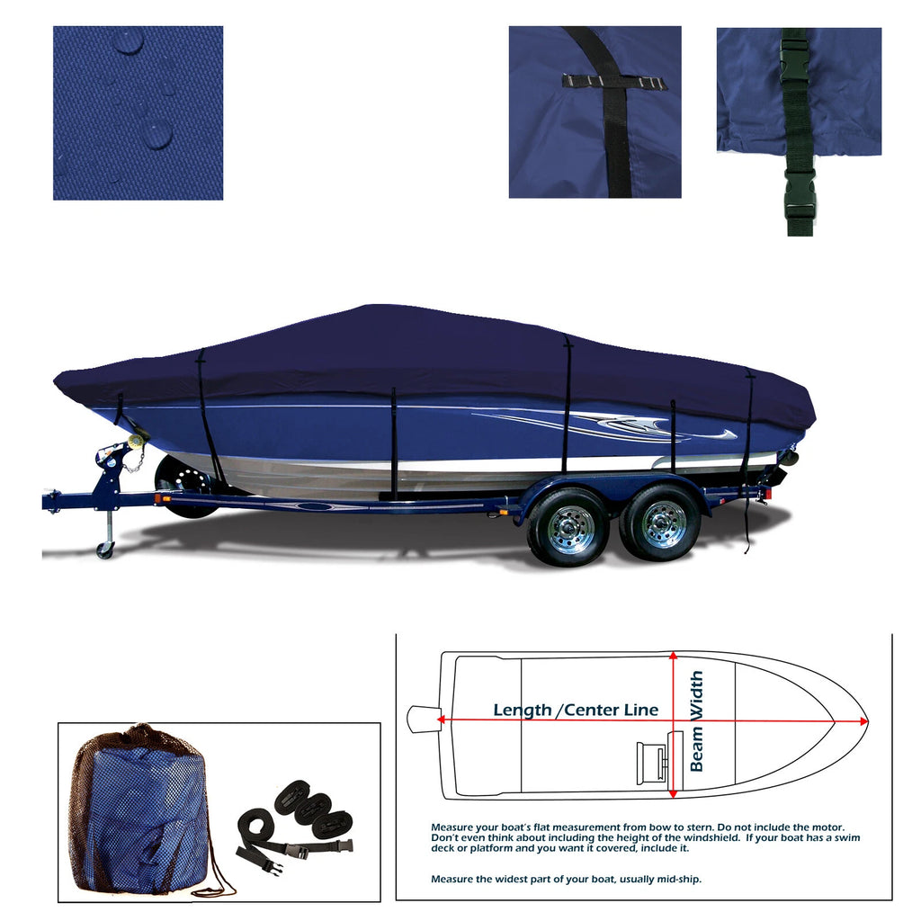 Heavy Duty Deck Boat Storage Cover for Stingray 220DR (Navy, Waterproof)