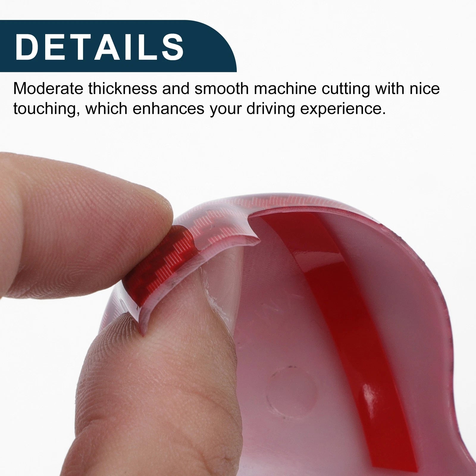 Carbon Fiber Red Gear Shift Knob Decorator Cover for Ford Mustang (2015–2023)