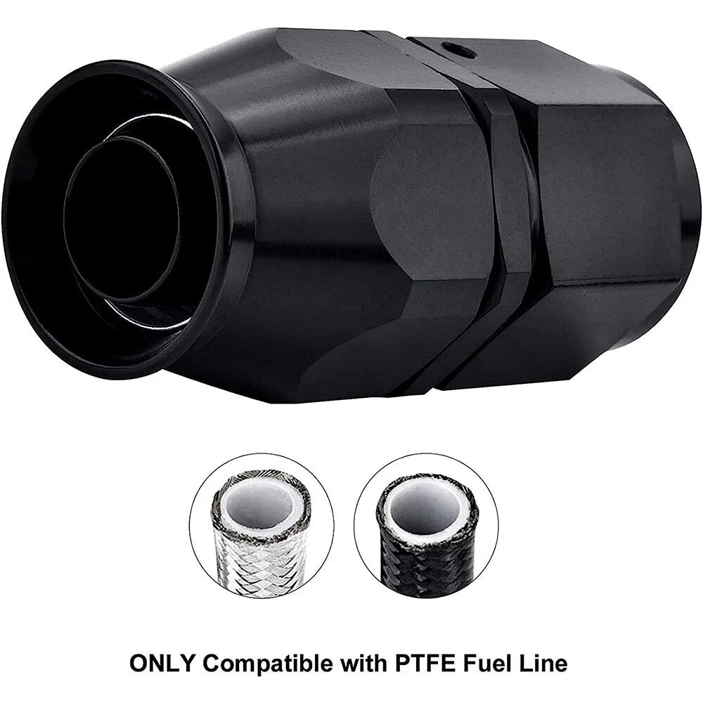 AN8 Straight PTFE Swivel Hose End Fitting Adapter for Universal Applications