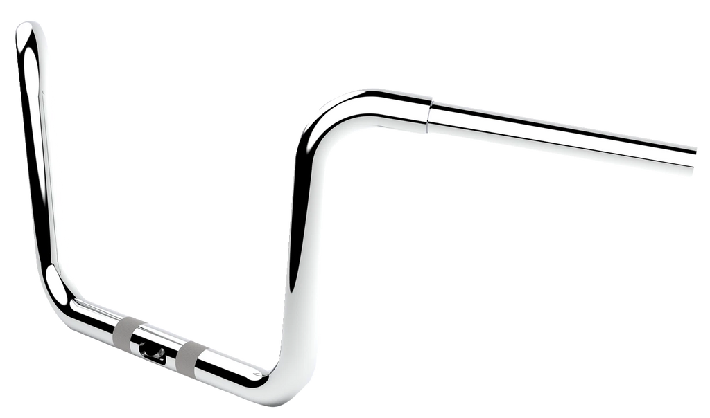 10" Chrome Twin Round Handlebar for LA Choppers (LA-7324-10C)