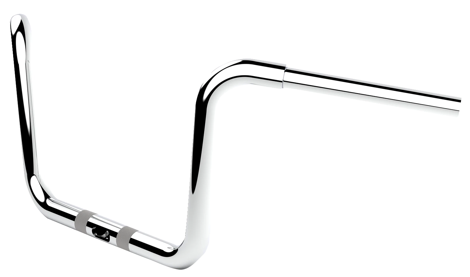 10" Chrome Twin Round Handlebar for LA Choppers (LA-7324-10C)